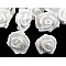 Decorative Foam Rose Ø4 cm, white, 10 pc.