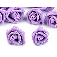 Decorative Foam Rose Ø4 cm, violet lilac, 10 pc.