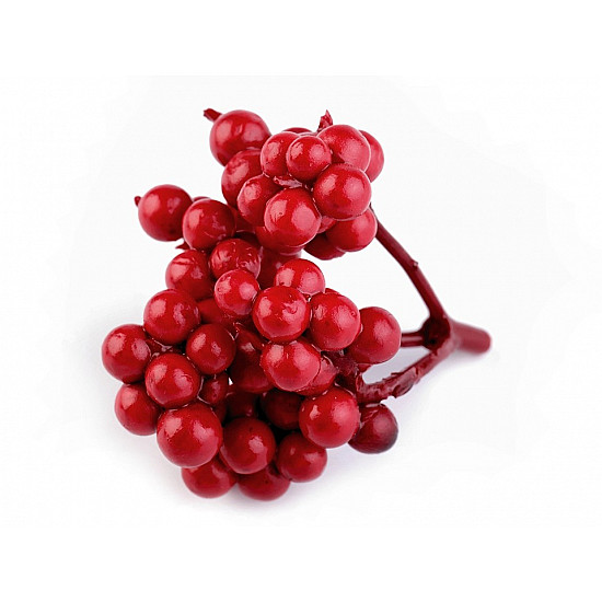 Artificial Rowan Berries, red strawberry, 3 bunch