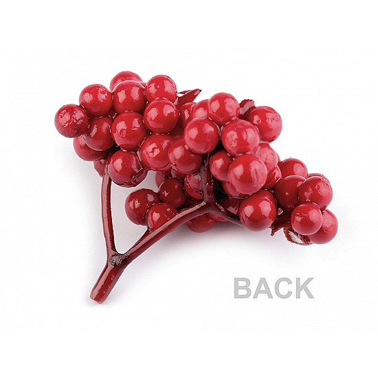 Artificial Rowan Berries, red strawberry, 3 bunch