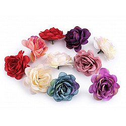 Artificial Rose Flower Head Ø50-60 mm, mix variations, 10 pc.