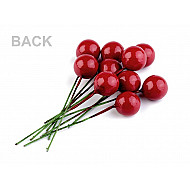 Artificial Red Rowan Berries Ø12 mm, red strawberry, 20 pc.