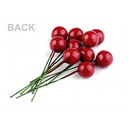 Artificial Red Rowan Berries Ø12 mm, red strawberry, 20 pc.