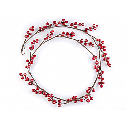 Artificial Rowan Berry Twig, dark red