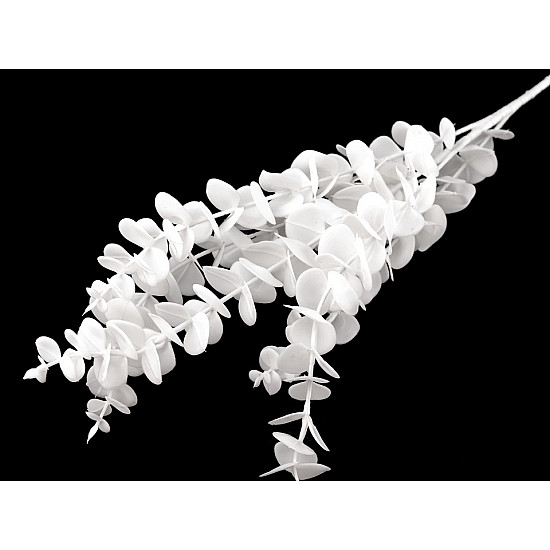 White Artificial Eucalyptus, white, 1 bunch