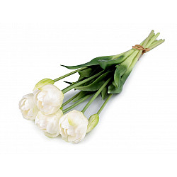 Artificial tulip bouquet, white