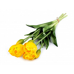 Artificial tulip bouquet, yellow