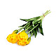 Artificial tulip bouquet, yellow