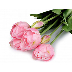 Artificial tulip bouquet, pale pink