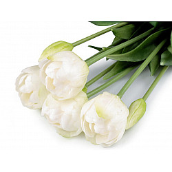 Artificial tulip bouquet, white