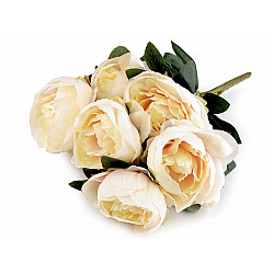 Artificial Peony Bouquet, creamy light