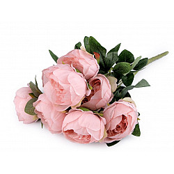 Artificial Peony Bouquet, vintage pink light