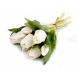 Artificial Tulip Bouquet, white