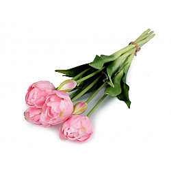 Artificial tulip bouquet, pale pink