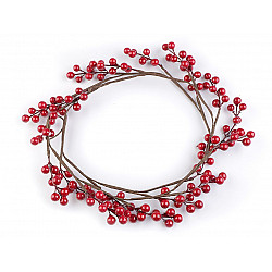 Artificial Rowan Berry Twig, dark red