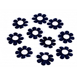 Felt Flower Ø27 mm, blue dark, 20 pc.