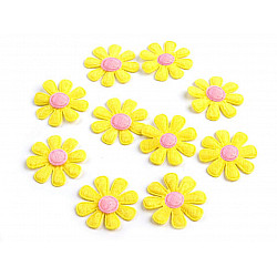 Felt Flower Ø27 mm, yellow, 20 pc.