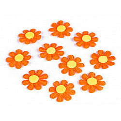 Felt Flower Ø27 mm, rich orange, 20 pc.