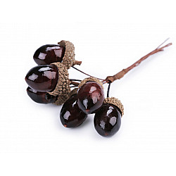 Artificial Acorn Twig, brown, 6 pc.