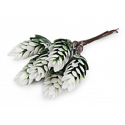 Artificial Hop Flower for Floral Arrangement, cream lightest, 6 pc.