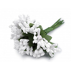 Floral / Florist Pistils on Wire, white, 12 pc.