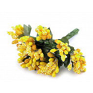 Floral / Florist Pistils on Wire, yellow, 12 pc.