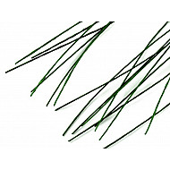 Paper Covered Floral Wire Ø0.5 - 0.7 mm, length 40 cm, green fern, 20 pc.