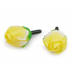 Artificial Rose Flower Ø20 mm, white yellow, 30 pc.