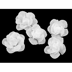 Artificial Rose Flower Ø28 mm, white, 5 pc.