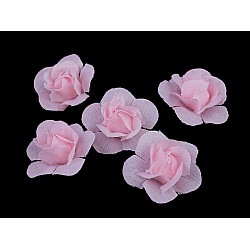 Artificial Rose Flower Ø28 mm, light pink, 5 pc.