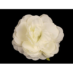 Artificial Rose Ø65 mm, cream lightest, 2 pc.