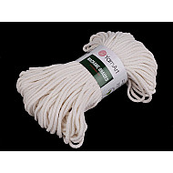 Knitting Yarn Macrame Braided 250 g - cream lightest, 1 Buc.