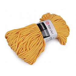 Knitting Yarn Macrame Braided 250 g - mustard, 1 Buc.