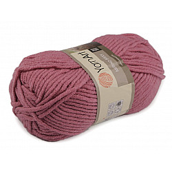 Fir de tricotat Merino bulky, 100 g - roz vintage