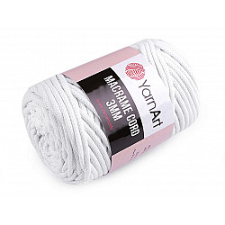 Knitting Yarn Macrame Cord 250 g - white, 1 Buc.