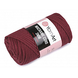 Knitting Yarn Macrame Cord 250 g - bordeaux, 1 Buc.