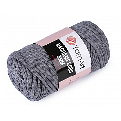 Knitting Yarn Macrame Cord 250 g - grey, 1 Buc.