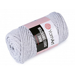 Knitting Yarn Macrame Cord 250 g - very light gray, 1 Buc.