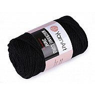 Knitting Yarn Macrame Cord 250 g - black, 1 Buc.