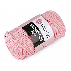 Fir de tricotat / croșetat Macrame Cord, 250 g - roz somon închis