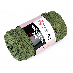 Knitting Yarn Macrame Cord 250 g - green, 1 Buc.