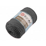 Fir de tricotat / croșetat Macrame Cotton, 250 g - gri închis