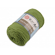 Fir de tricotat / croșetat Macrame Cotton, 250 g - verde kaki mediu