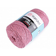 Knitting Yarn Macrame Cotton Lurex 250 g - vintage pink, 1 Buc.