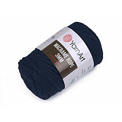 Knitting Yarn Macrame Rope 3 mm 250 g - dark blue, 1 Buc.