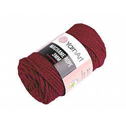 Knitting Yarn Macrame Rope 3 mm 250 g - bordeaux, 1 Buc.