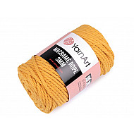 Knitting Yarn Macrame Rope 3 mm 250 g - mustard, 1 Buc.