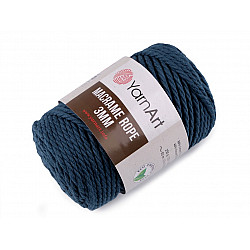 Fir de tricotat / croșetat Macrame Rope, 3 mm, 250 g - gri petrol