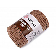 Fir de tricotat / croșetat Macrame Rope, 3 mm, 250 g - maro natural