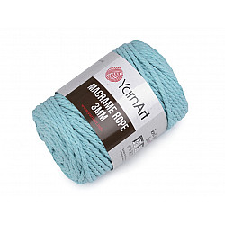 Knitting Yarn Macrame Rope 3 mm 250 g - turquoise light, 1 Buc.